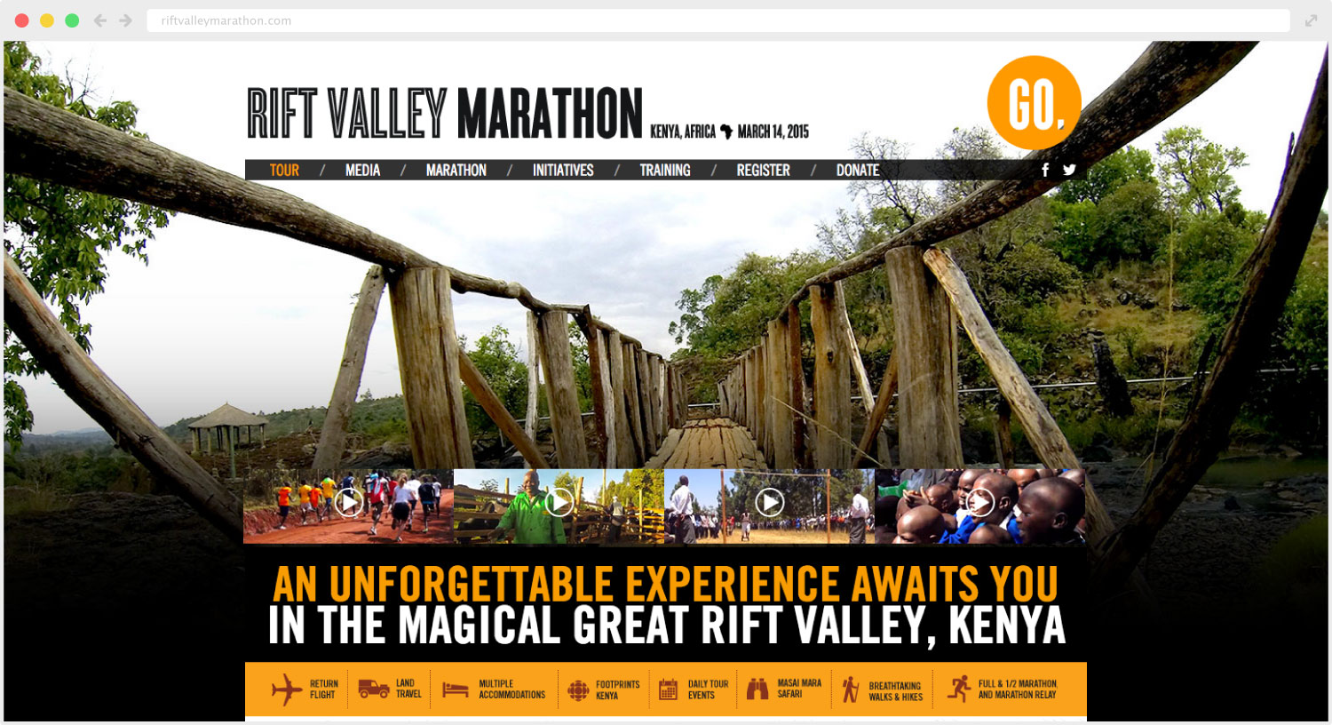 Rift Valley Marathon website design and development