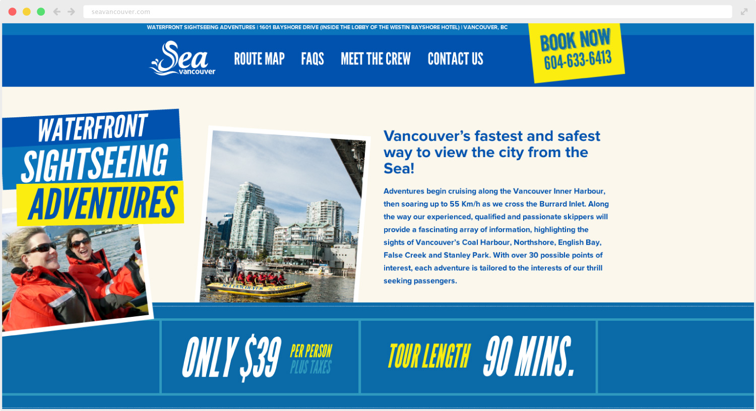 Sea Vancouver Website Design